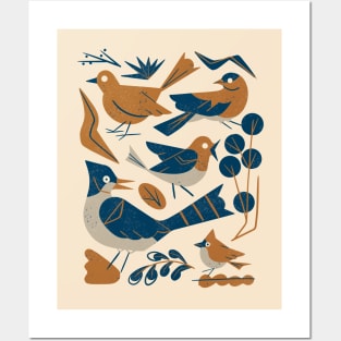 Woodland Songbirds Posters and Art